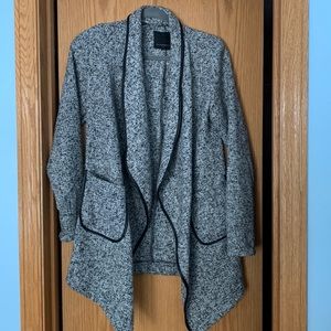 Mercer & Madison coatigan with faux leather detail